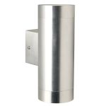Nordlux Tin Wandleuchte Aluminium und Glas Up & Down | 76mm - IP54 - Geeignet für 2x GU10