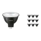 Mehrfachpackung 10x Philips LEDspot LV GU5.3 MR16 8W 830 24D (MASTER) | Warmweiß - Dimmbar - Ersatz für 50W
